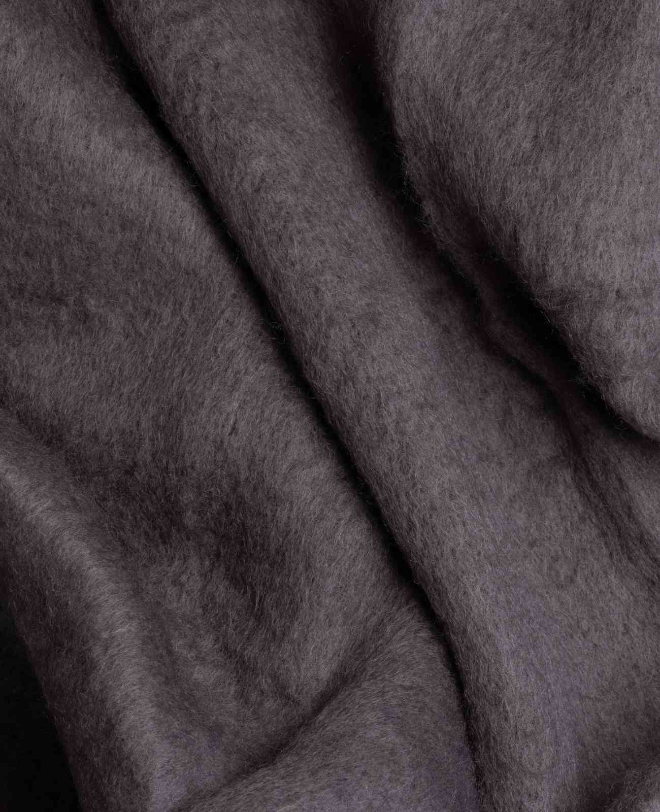Charcoal Mohair Blanket and Throw