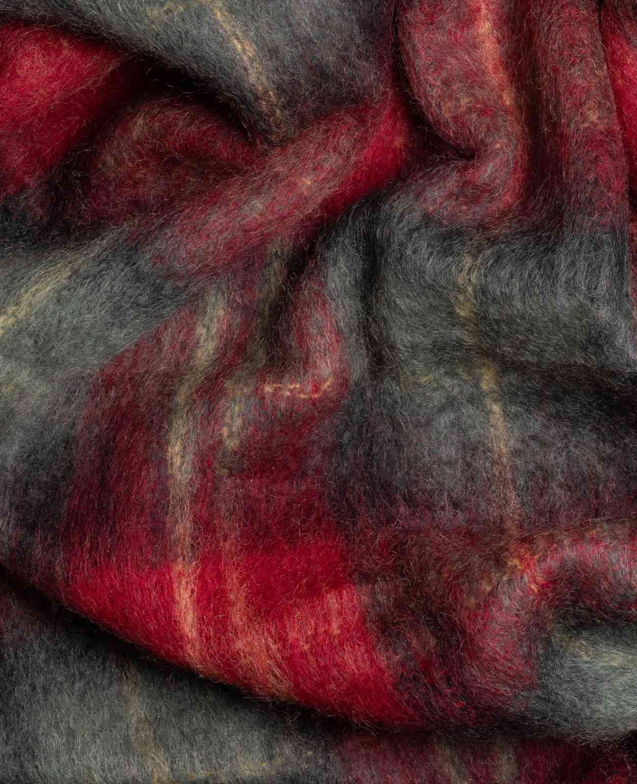 Cherry Mohair Blanket and Throw