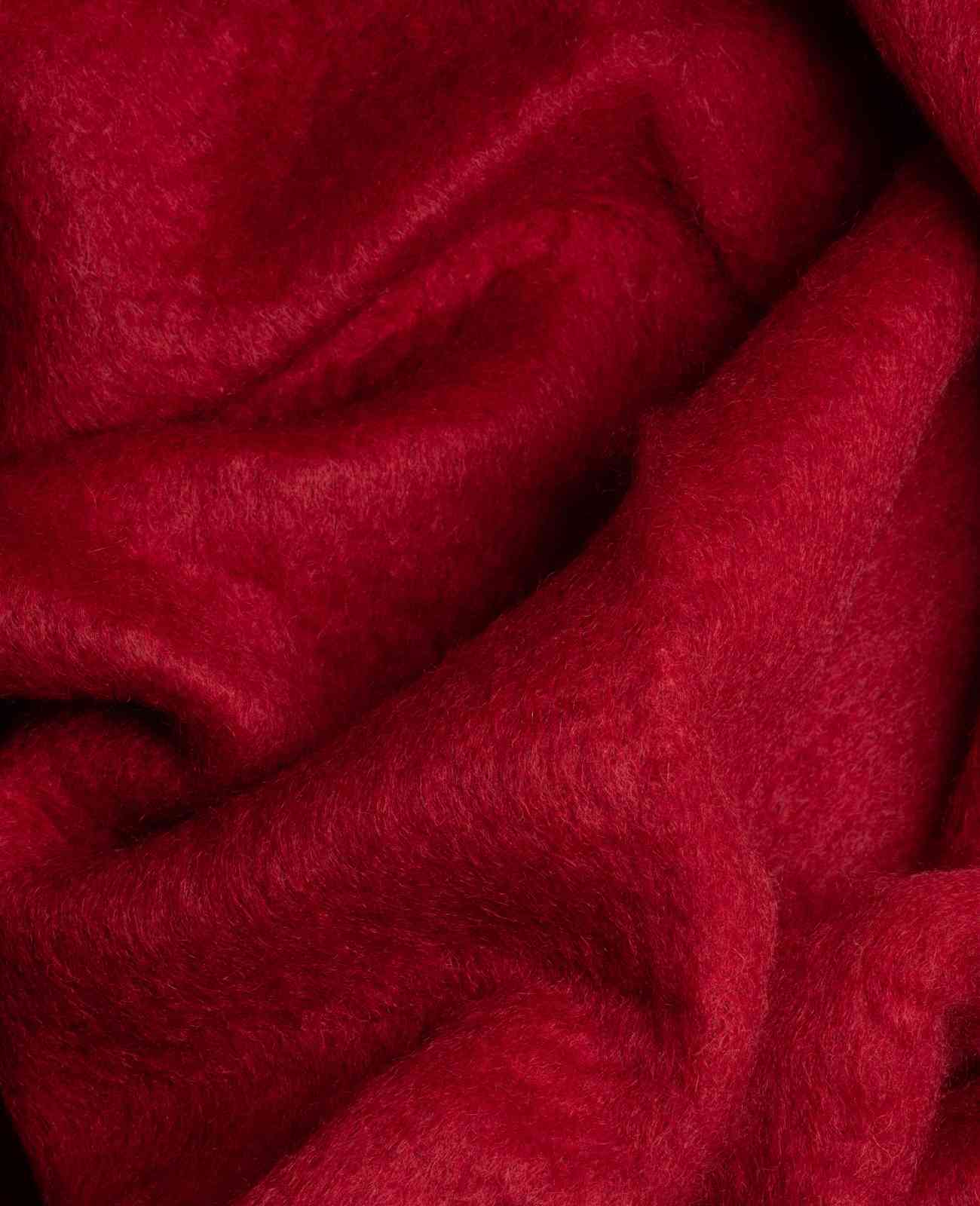 Scarlet Mohair Blanket and Throw