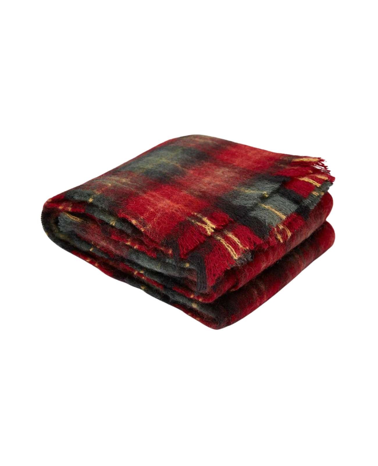 Cherry Mohair Blanket and Throw
