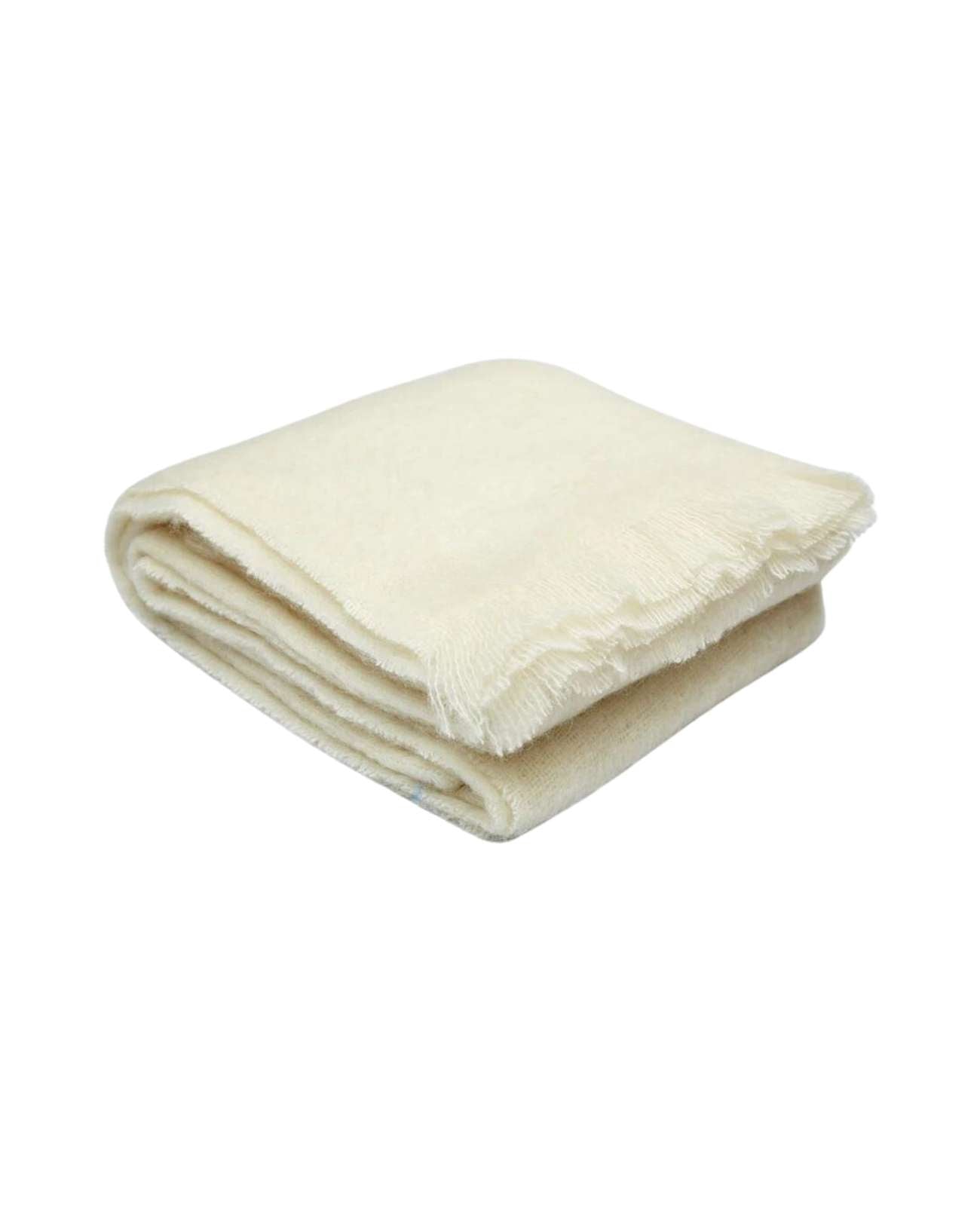 Ivory Mohair Blanket and Throw