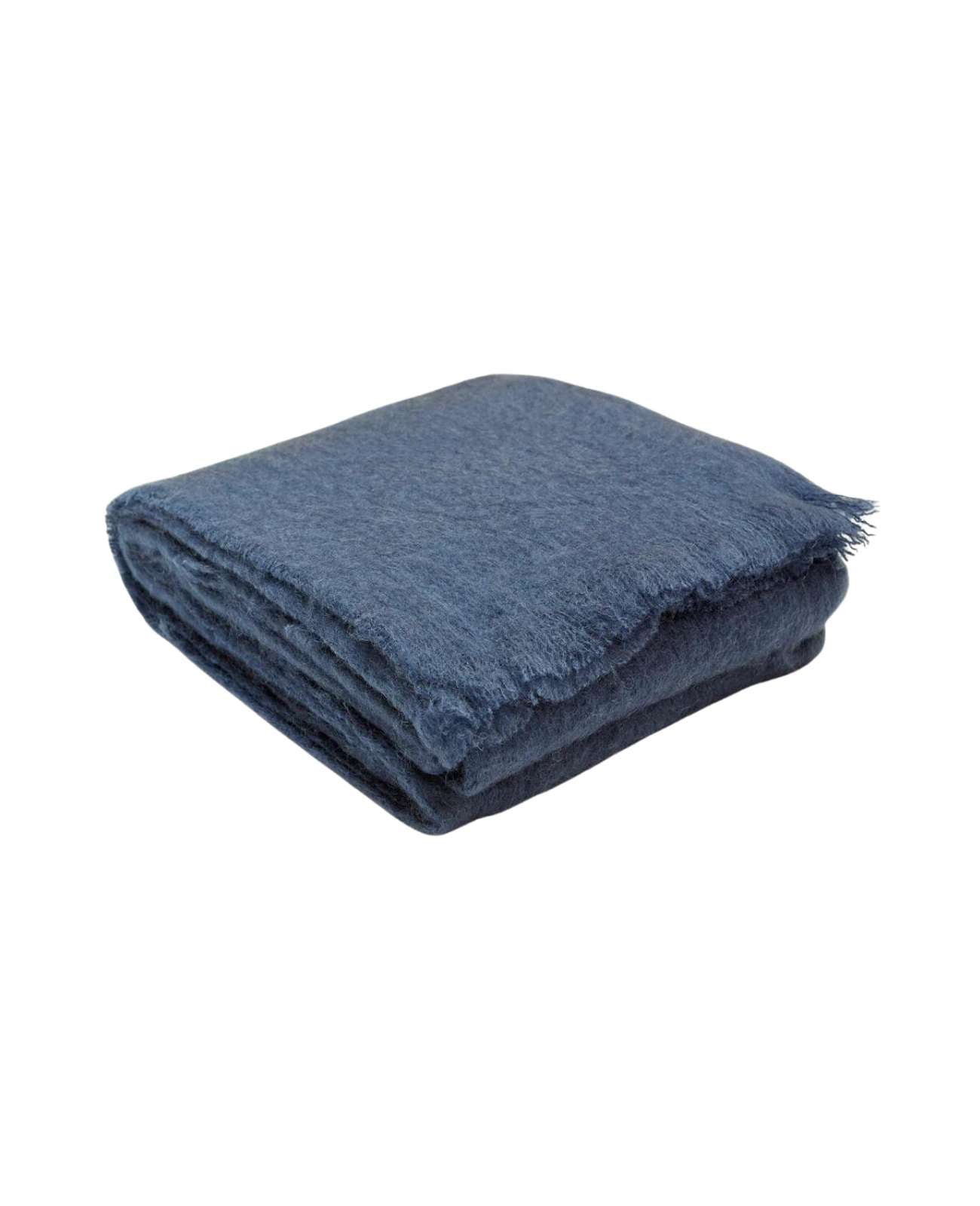 Midnight Mohair Blanket and Throw
